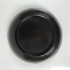 Japanese Lacquered Wooden Small Plate Mamezara Vtg Dish Round Black Red L408