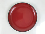 Japanese Lacquered Wooden Small Serving Plate Vtg Meimeizara Round Dish Red L434