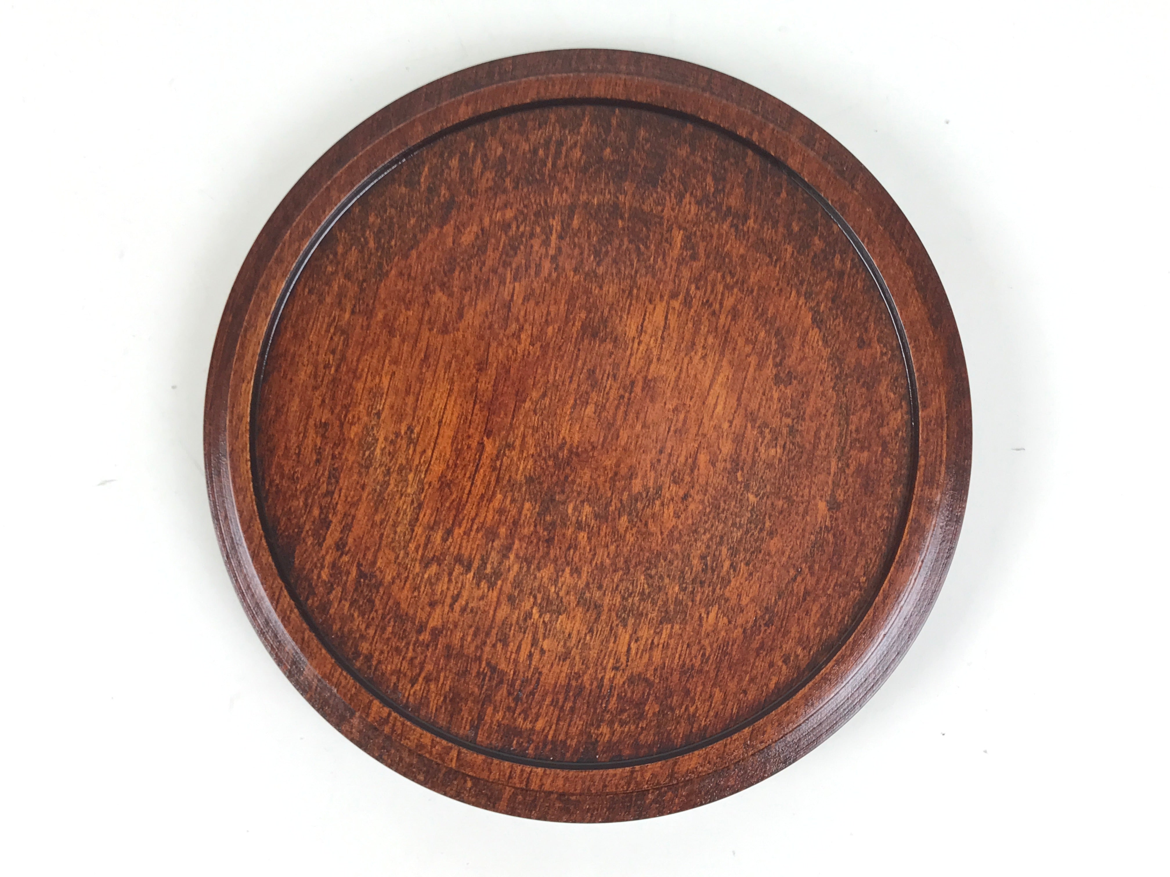 Japanese Lacquered Wooden Small Serving Plate Vtg Meimeizara Round Dish Red L434