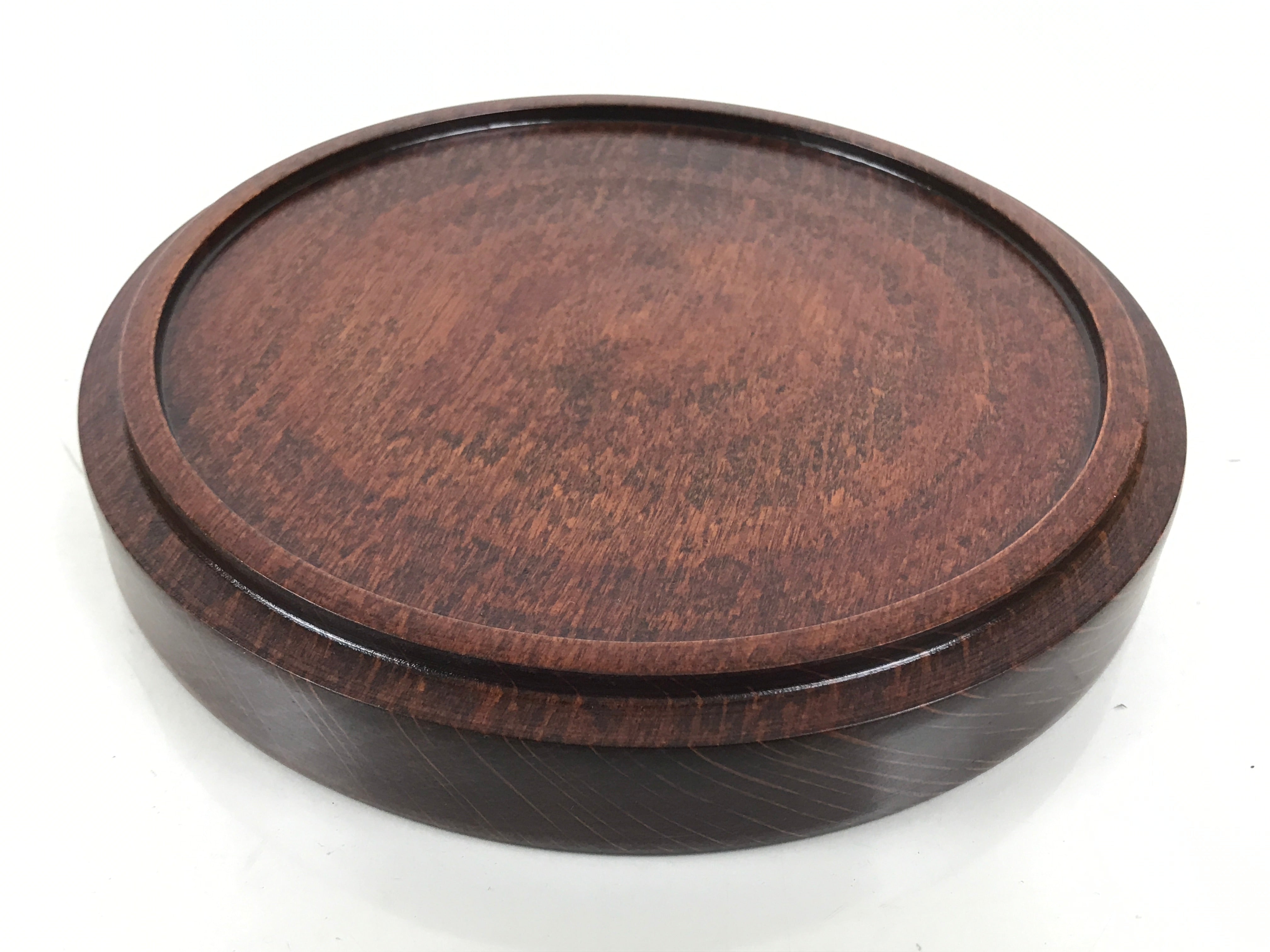 Japanese Lacquered Wooden Small Serving Plate Vtg Meimeizara Round Dish Red L434