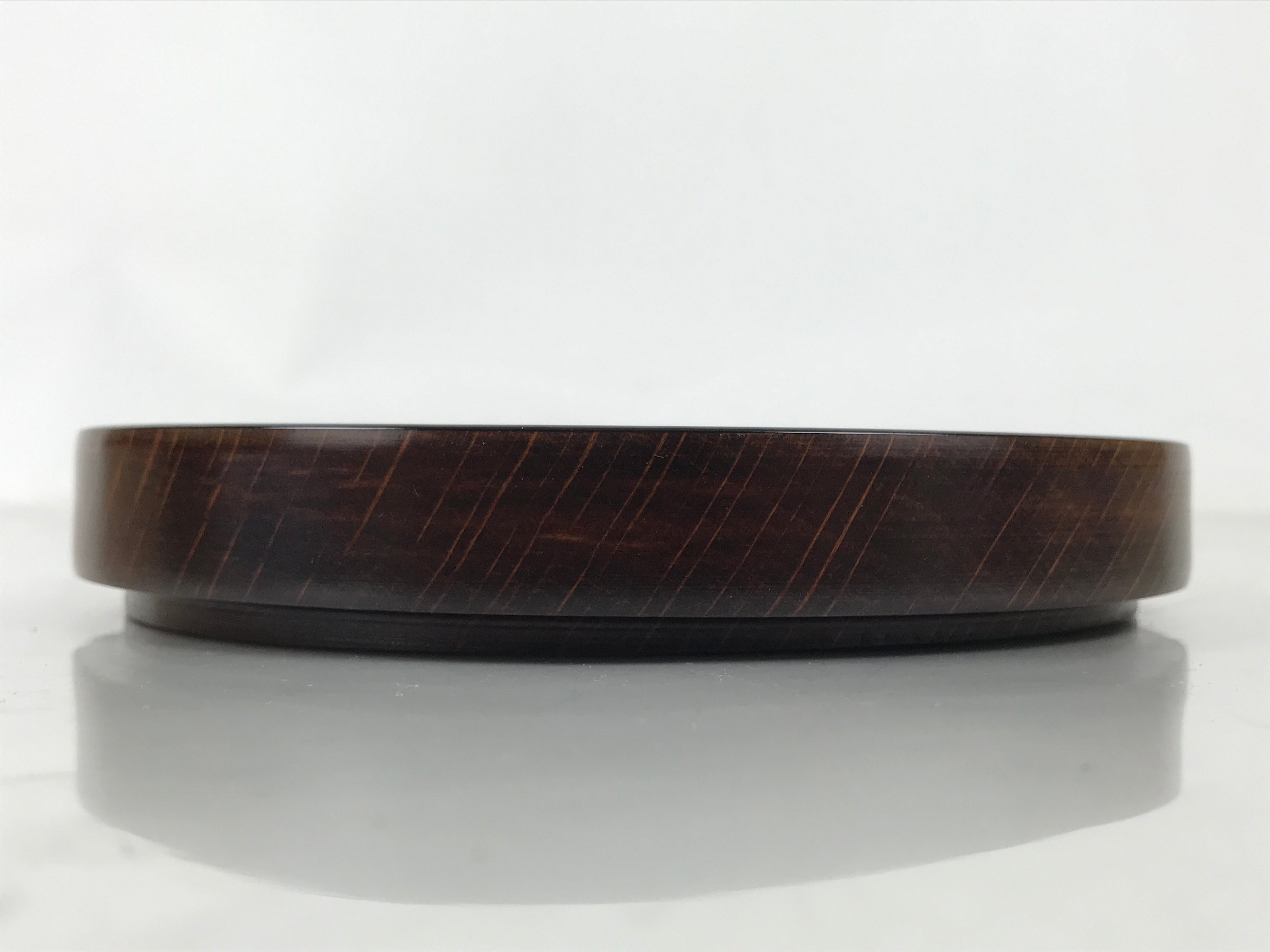 Japanese Lacquered Wooden Small Serving Plate Vtg Meimeizara Round Dish Red L434