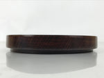 Japanese Lacquered Wooden Small Serving Plate Vtg Meimeizara Round Dish Red L434