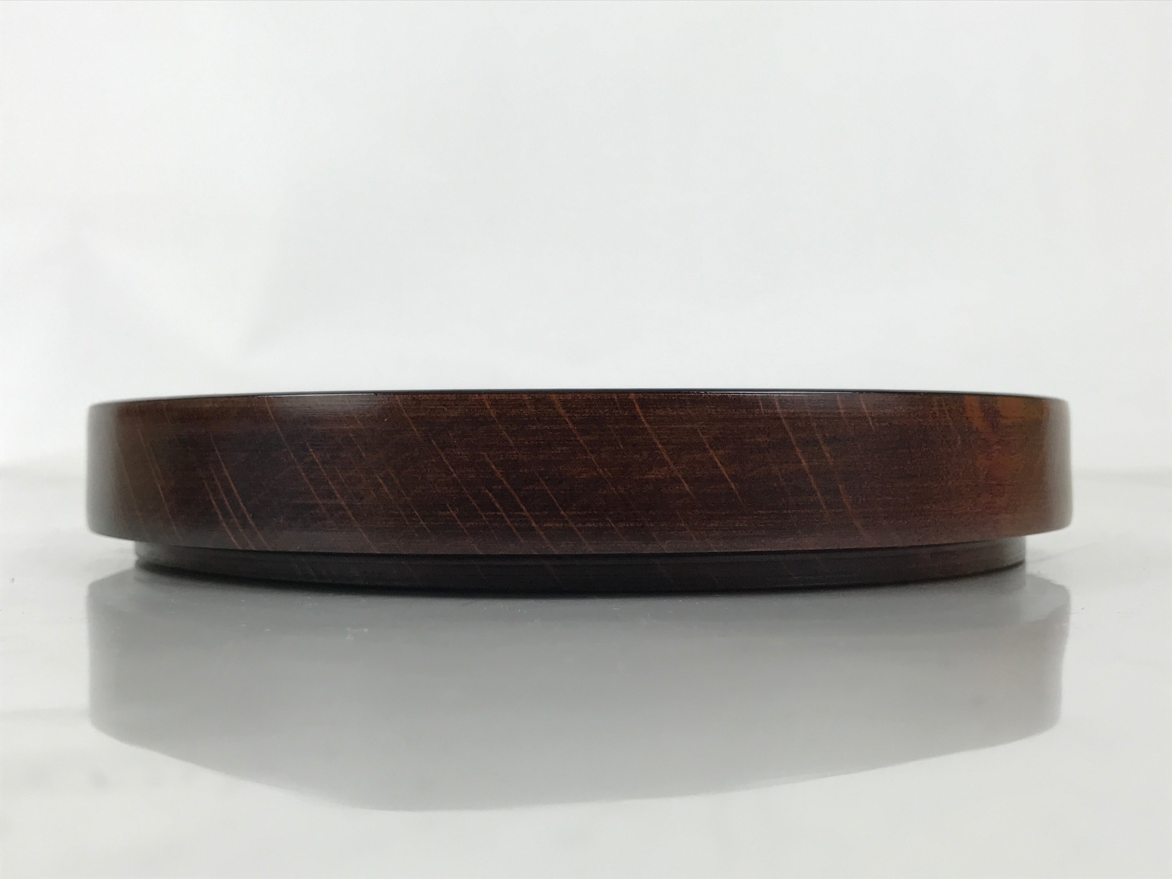 Japanese Lacquered Wooden Small Serving Plate Vtg Meimeizara Round Dish Red L434