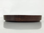 Japanese Lacquered Wooden Small Serving Plate Vtg Meimeizara Round Dish Red L435