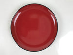 Japanese Lacquered Wooden Small Serving Plate Vtg Meimeizara Round Dish Red L436