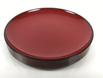 Japanese Lacquered Wooden Small Serving Plate Vtg Meimeizara Round Dish Red L436
