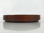 Japanese Lacquered Wooden Small Serving Plate Vtg Meimeizara Round Dish Red L436
