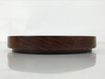 Japanese Lacquered Wooden Small Serving Plate Vtg Meimeizara Round Dish Red L436