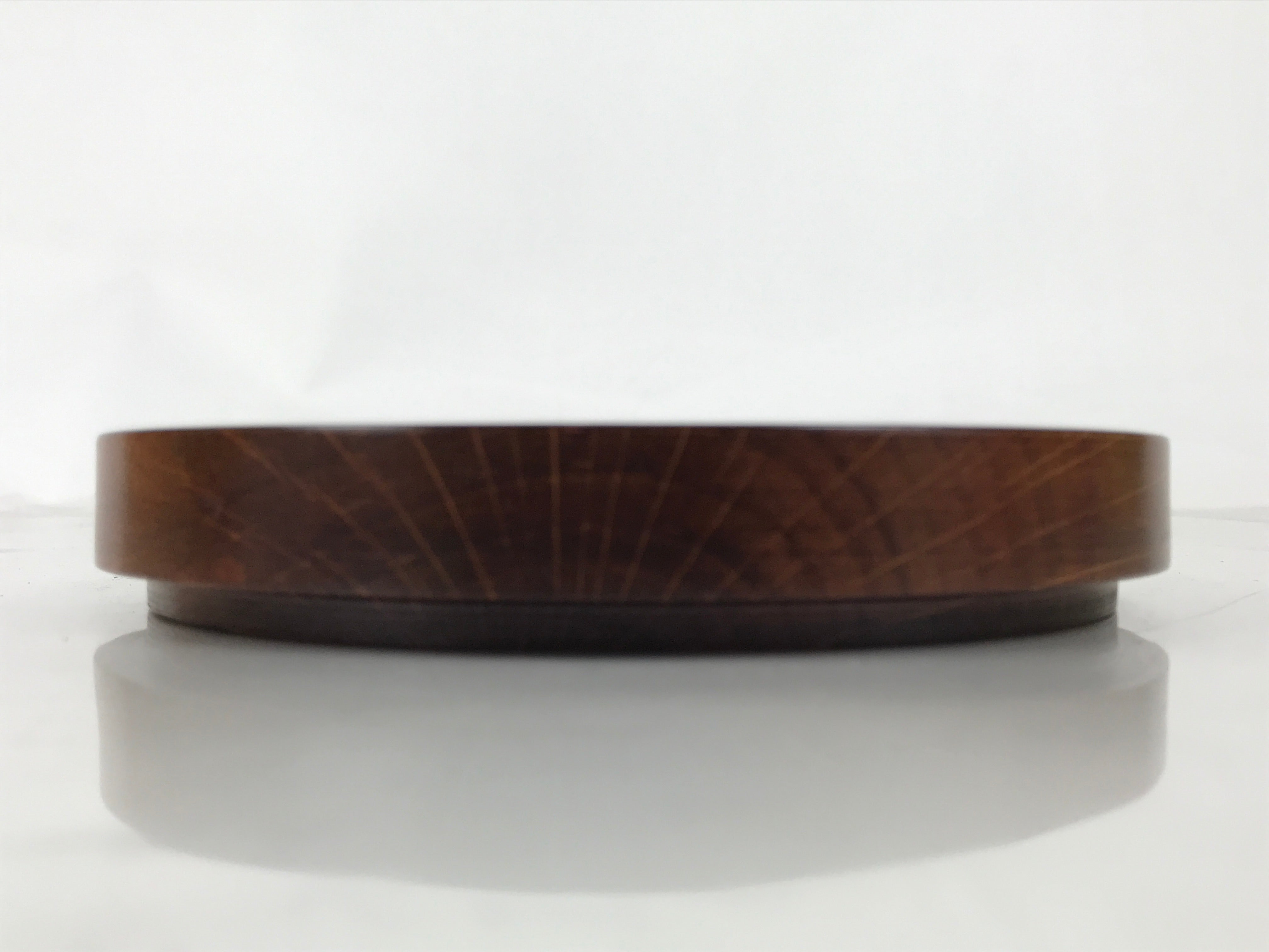 Japanese Lacquered Wooden Small Serving Plate Vtg Meimeizara Round Dish Red L436