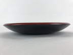 Japanese Lacquered Wooden Snack Bowl Vtg Large Kashiki Round Red UR897