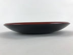 Japanese Lacquered Wooden Snack Bowl Vtg Large Kashiki Round Red UR897