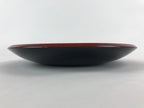 Japanese Lacquered Wooden Snack Bowl Vtg Large Kashiki Round Red UR897