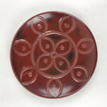 Japanese Lacquered Wooden Snack Bowl Vtg Large Kashiki Round Red UR897