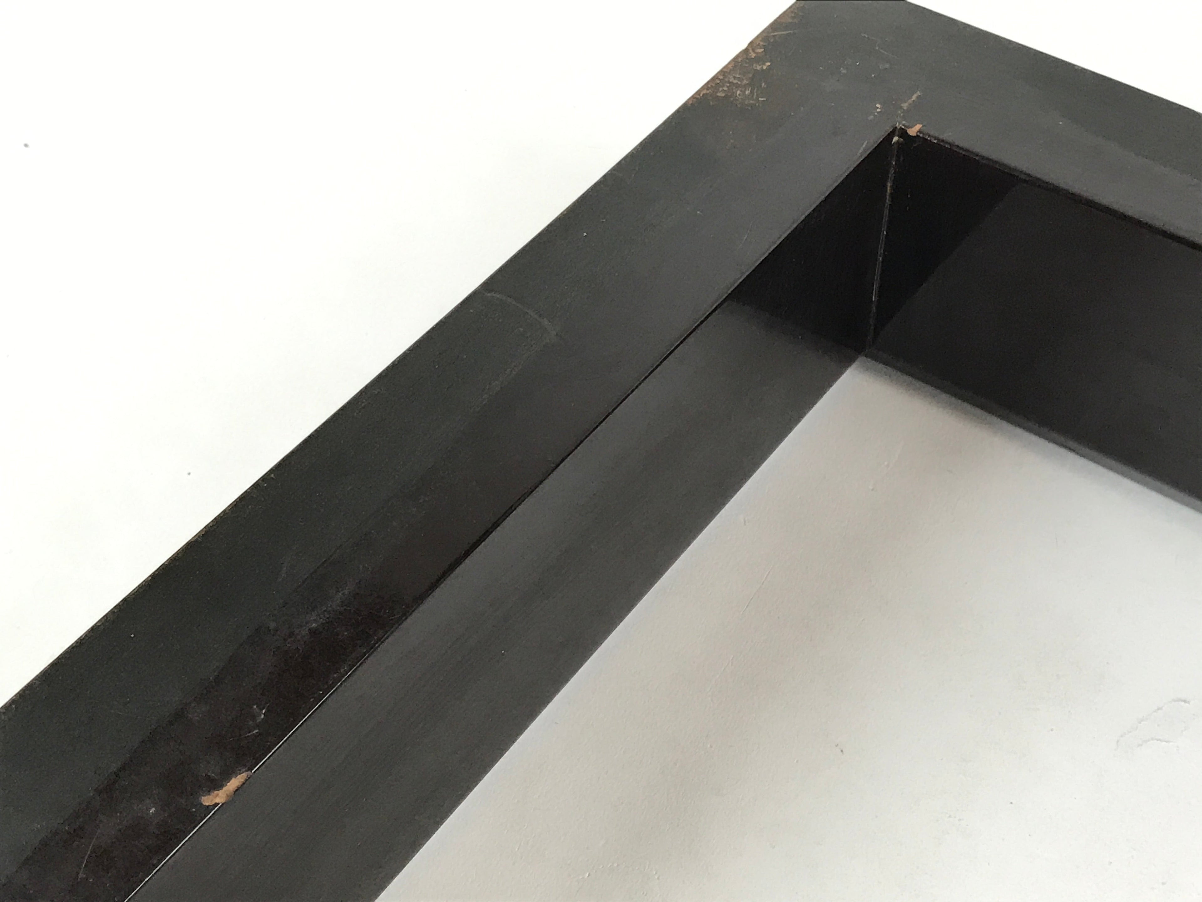 Japanese Lacquered Wooden Tea Ceremony Ro Hearth Frame Robuchi Vtg Black L115
