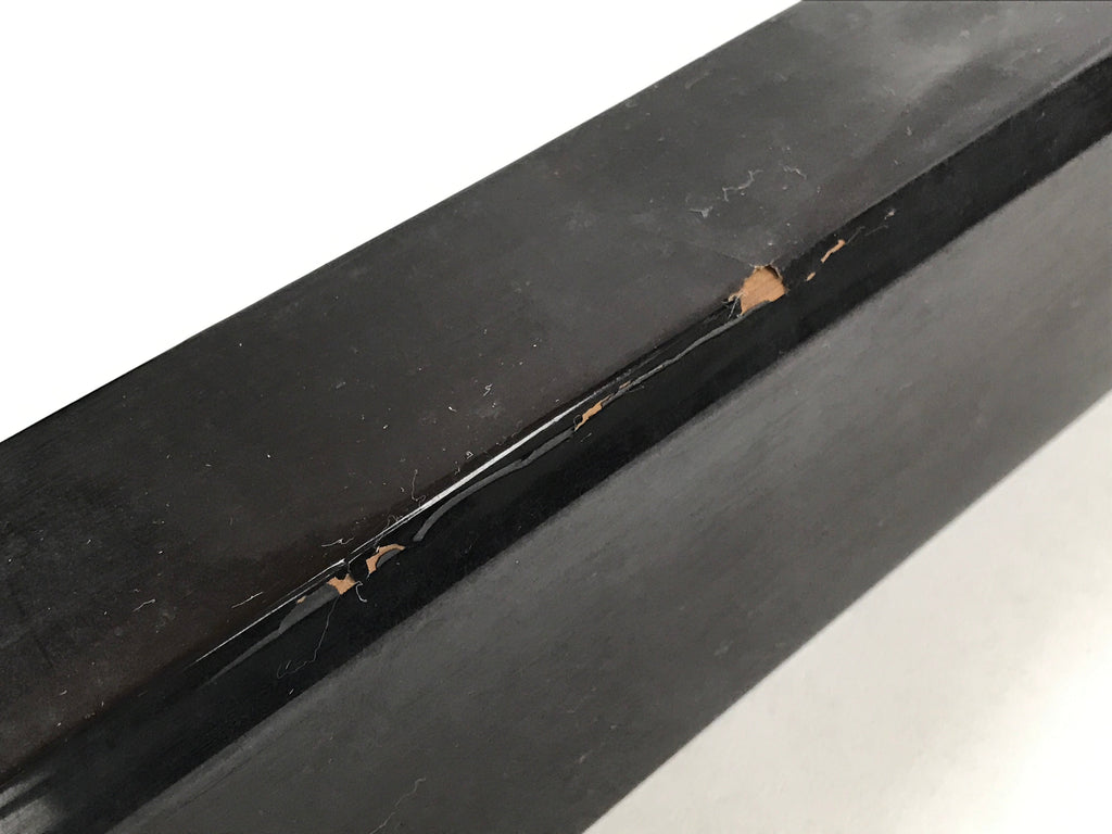 Japanese Lacquered Wooden Tea Ceremony Ro Hearth Frame Robuchi Vtg Black L115