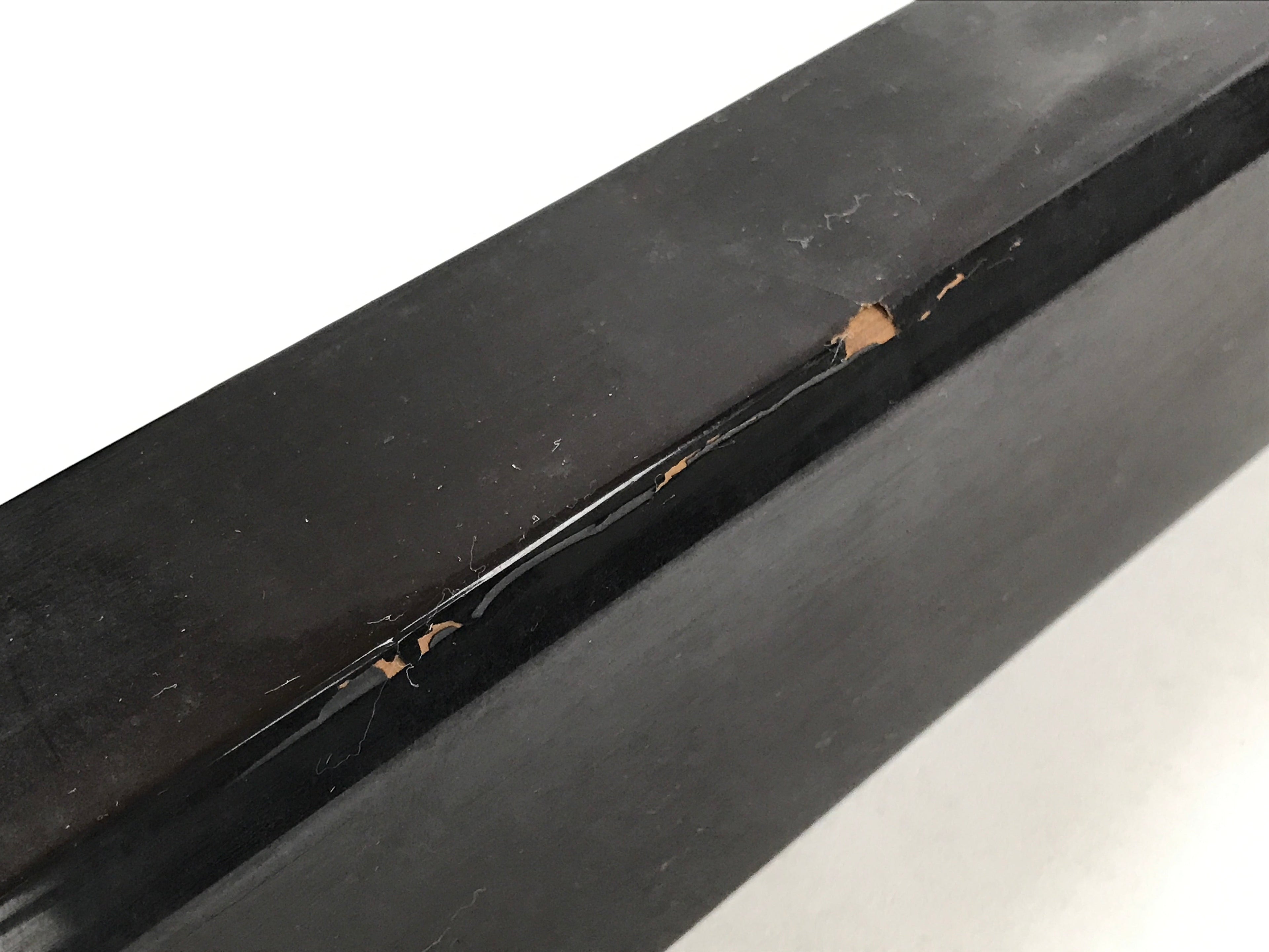 Japanese Lacquered Wooden Tea Ceremony Ro Hearth Frame Robuchi Vtg Black L115