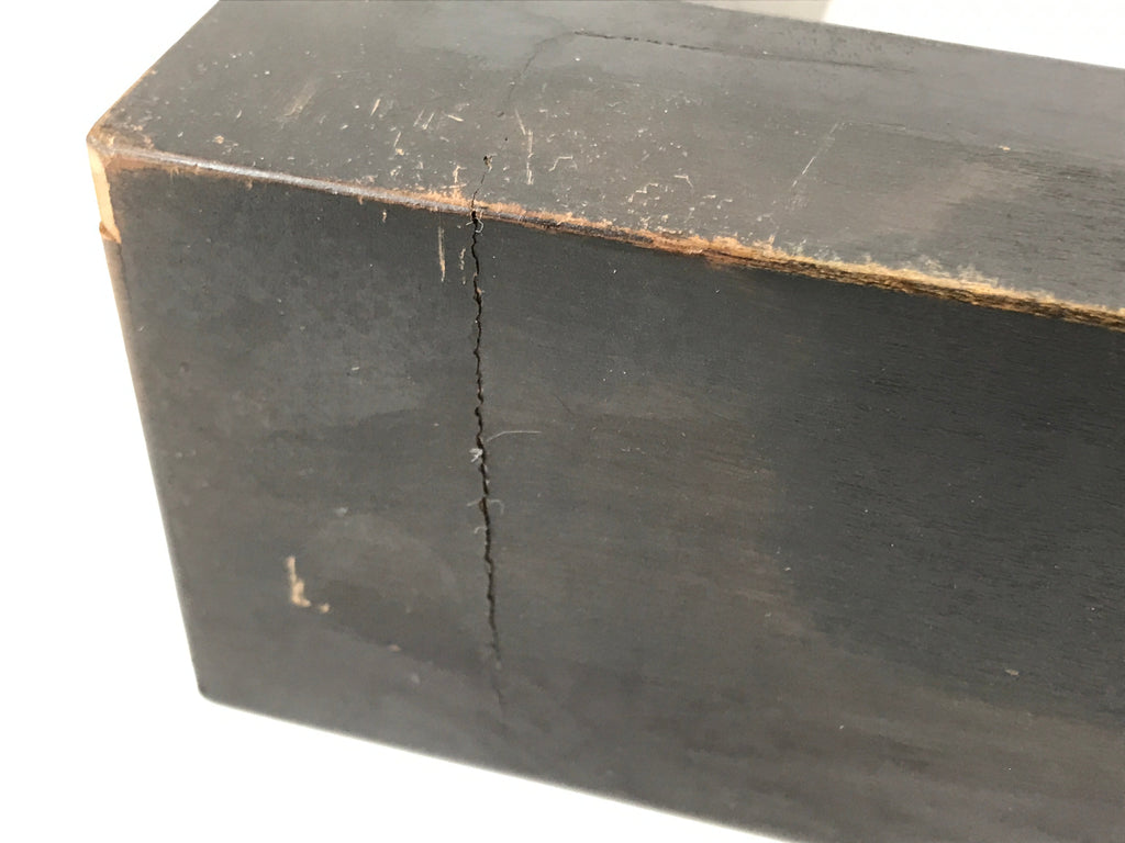 Japanese Lacquered Wooden Tea Ceremony Ro Hearth Frame Robuchi Vtg Black L115