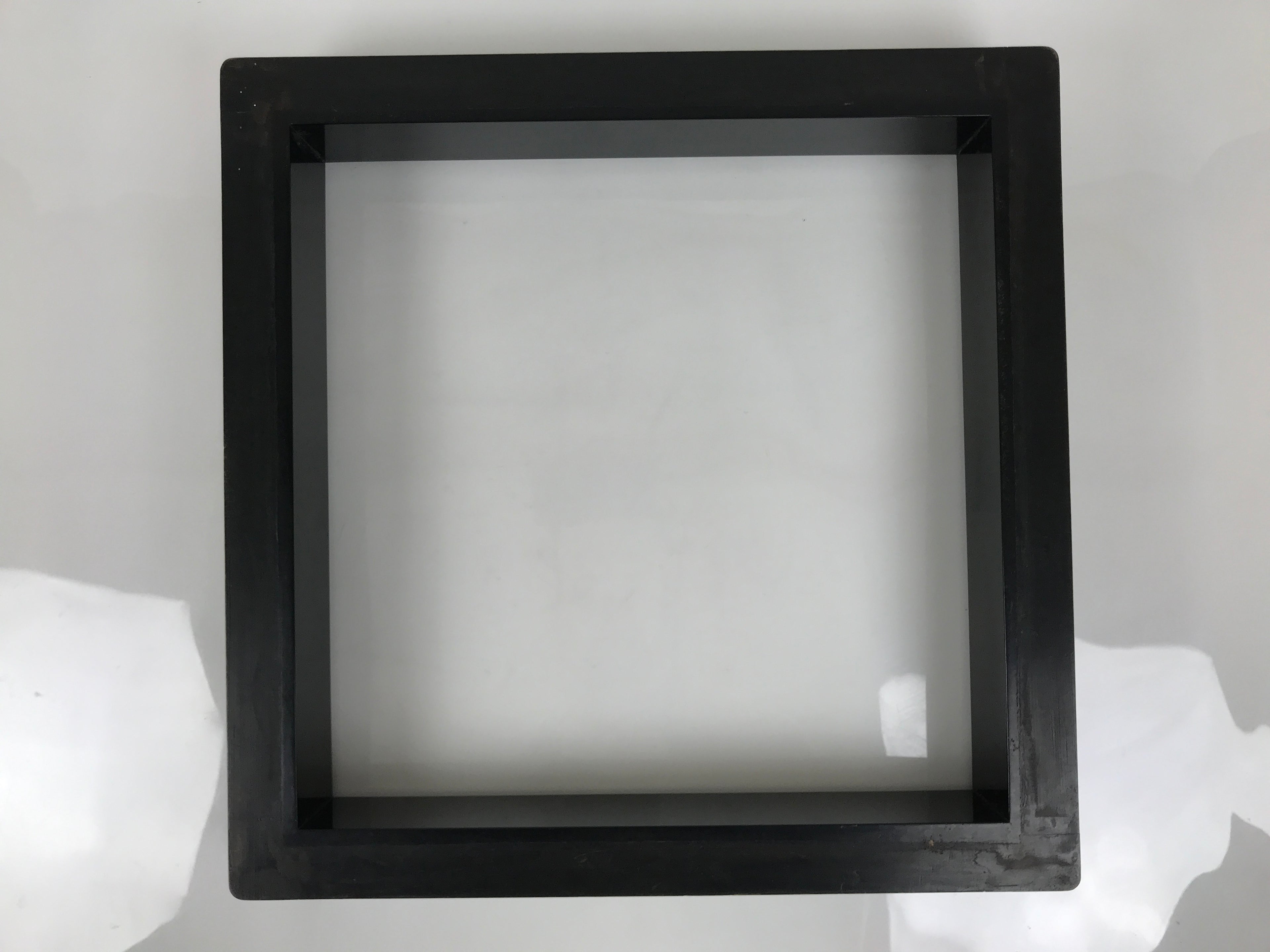 Japanese Lacquered Wooden Tea Ceremony Ro Hearth Frame Robuchi Vtg Black L592