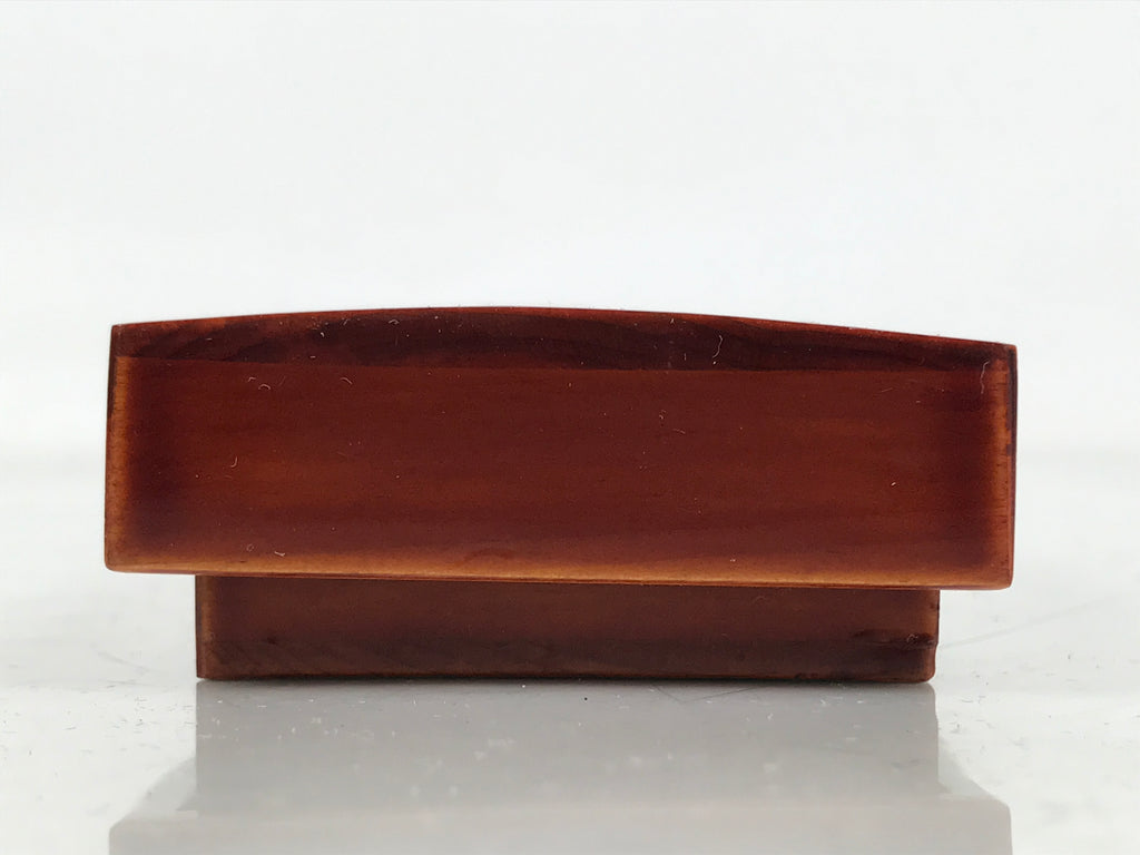 Japanese Lacquered Wooden Toothpick Case Box Yojiire Shunkei Nuri Kashikiri L528