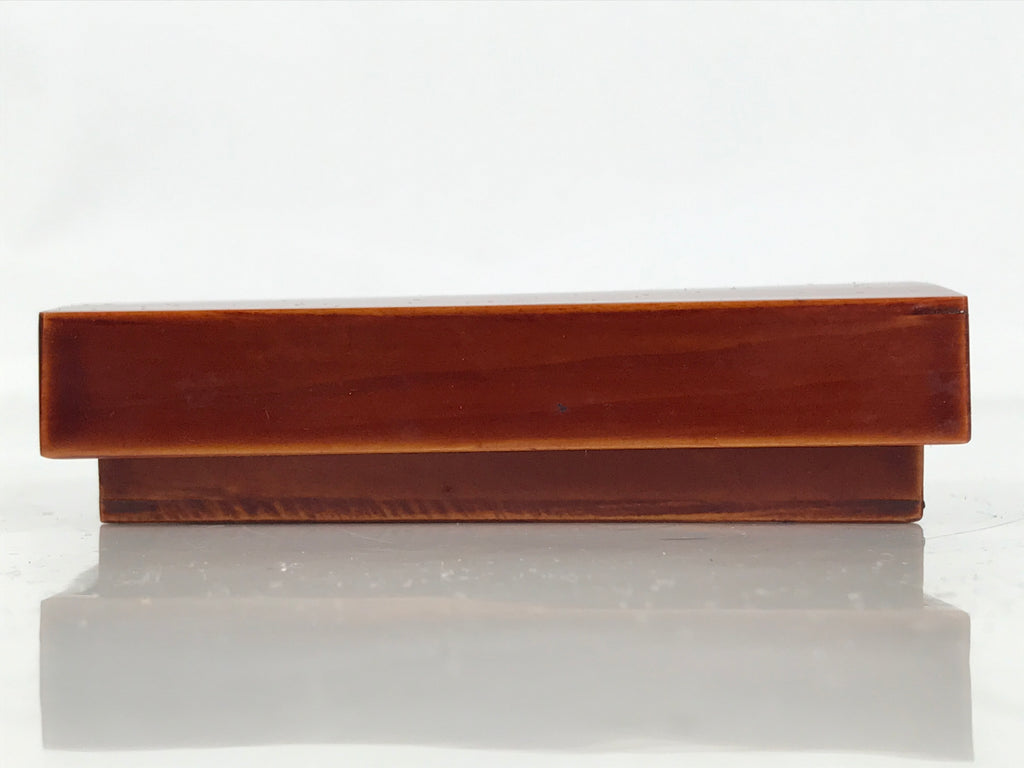 Japanese Lacquered Wooden Toothpick Case Box Yojiire Shunkei Nuri Kashikiri L528