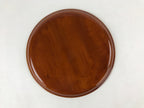 Japanese Lacquered Wooden Tray Vtg Brown Obon Shunkei-Nuri Hida Takayama LWB68