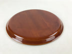 Japanese Lacquered Wooden Tray Vtg Brown Obon Shunkei-Nuri Hida Takayama LWB68