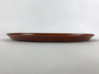 Japanese Lacquered Wooden Tray Vtg Brown Obon Shunkei-Nuri Hida Takayama LWB68