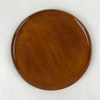 Japanese Lacquered Wooden Tray Vtg Brown Obon Shunkei-Nuri Hida Takayama LWB68