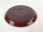 Japanese Lacquered Wooden Tray Vtg Brown Shunkei-Nuri Obon Hida Takayama LWB74