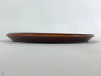 Japanese Lacquered Wooden Tray Vtg Brown Shunkei-Nuri Obon Hida Takayama LWB74