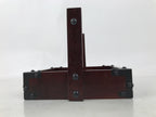 Japanese Lacquered Wooden Tray Vtg Container Square Brown Handle Seasoning L540