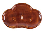 Japanese Lacquered Wooden Tray Vtg Obon Shunkei-Nuri Hida Pine Brown LWB59