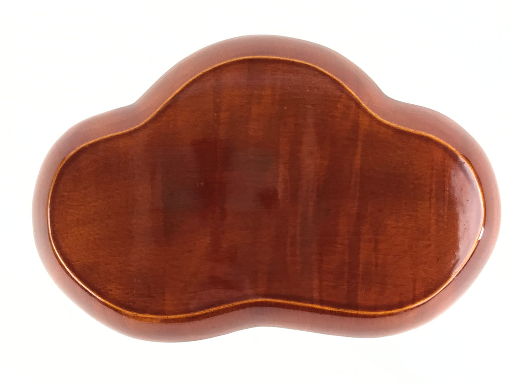 Japanese Lacquered Wooden Tray Vtg Obon Shunkei-Nuri Hida Pine Brown LWB59