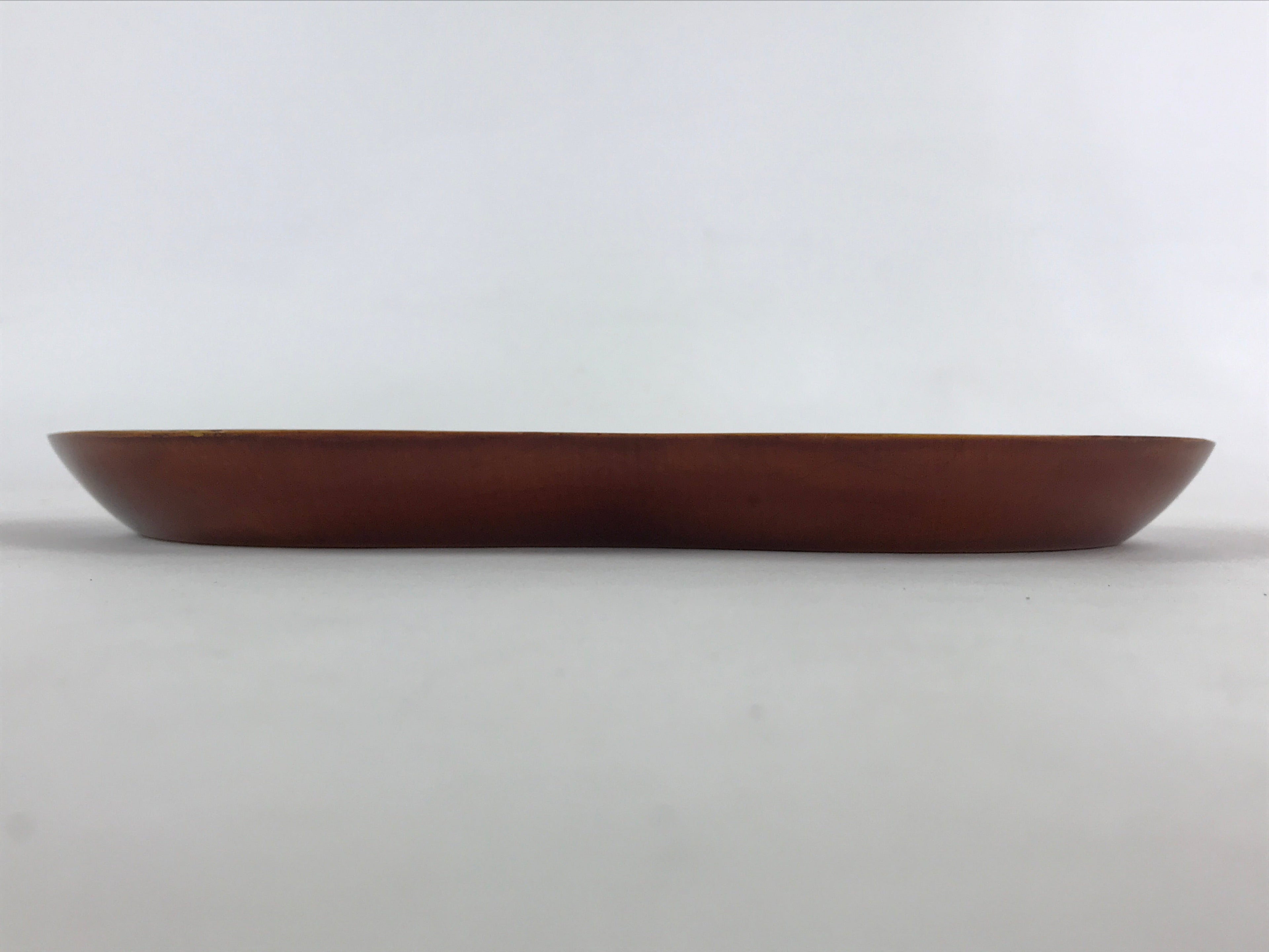 Japanese Lacquered Wooden Tray Vtg Obon Shunkei-Nuri Hida Pine Brown LWB59