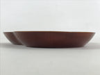 Japanese Lacquered Wooden Tray Vtg Obon Shunkei-Nuri Hida Pine Brown LWB59