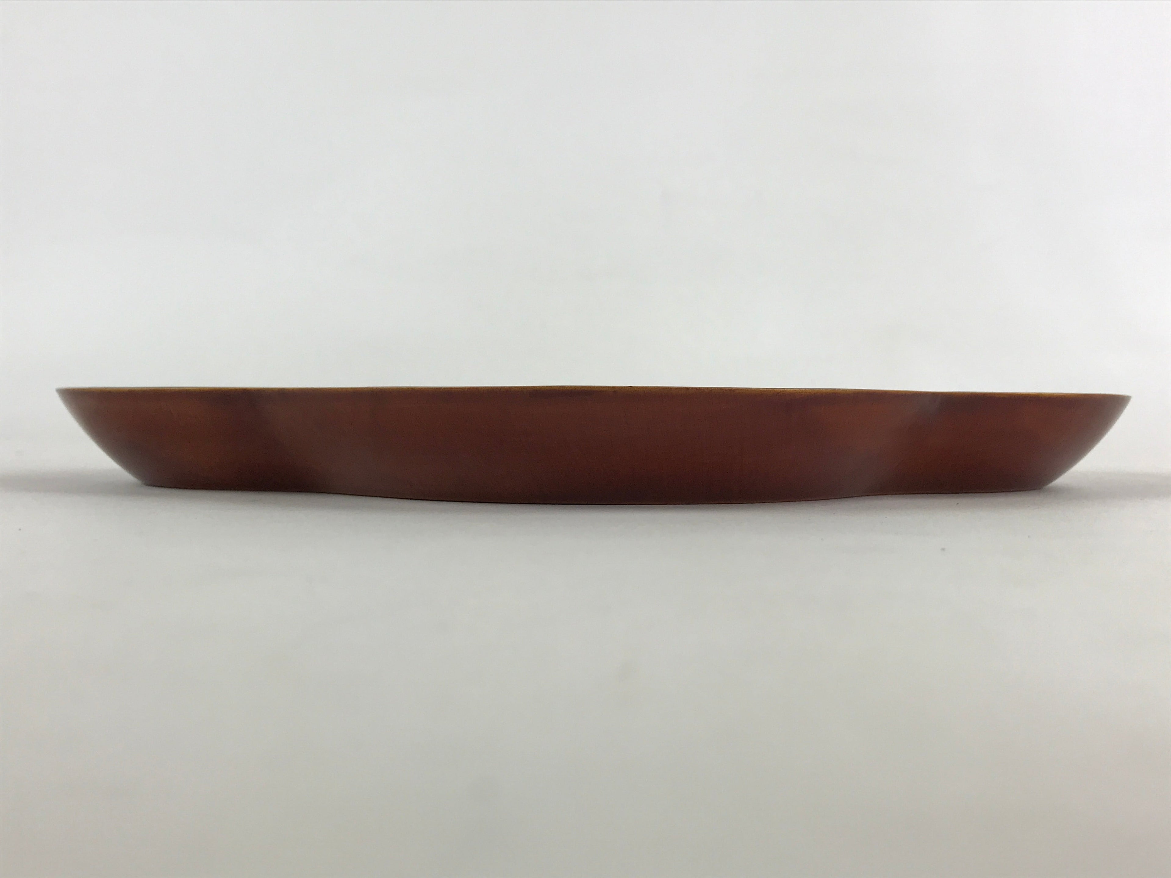 Japanese Lacquered Wooden Tray Vtg Obon Shunkei-Nuri Hida Pine Brown LWB59