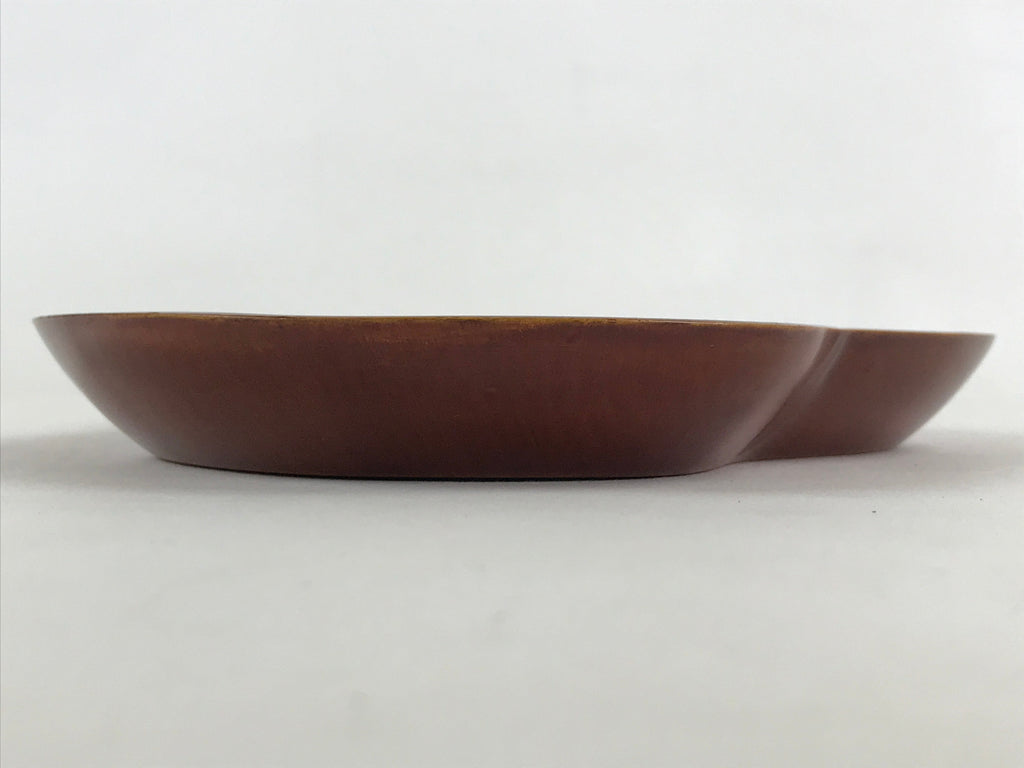 Japanese Lacquered Wooden Tray Vtg Obon Shunkei-Nuri Hida Pine Brown LWB59