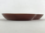 Japanese Lacquered Wooden Tray Vtg Obon Shunkei-Nuri Hida Pine Brown LWB59