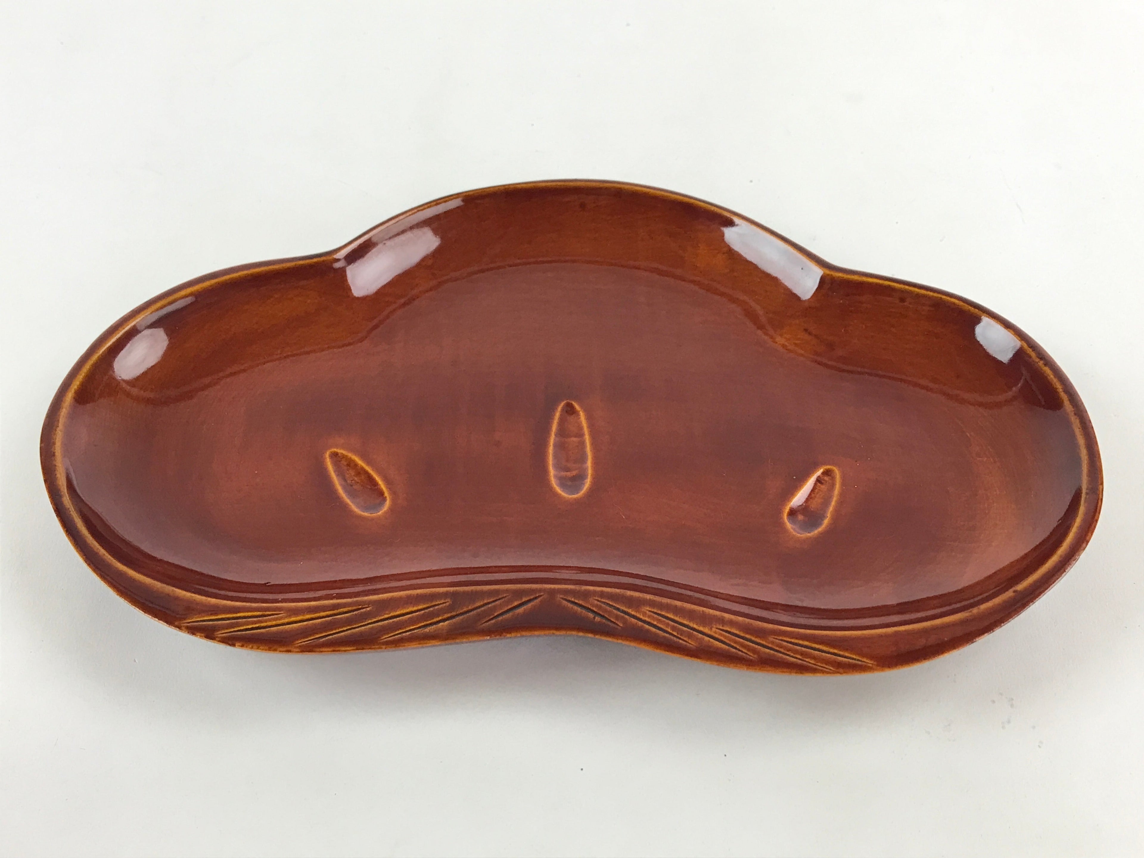 Japanese Lacquered Wooden Tray Vtg Obon Shunkei-Nuri Hida Pine Brown LWB59
