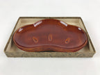 Japanese Lacquered Wooden Tray Vtg Obon Shunkei-Nuri Hida Pine Brown LWB59