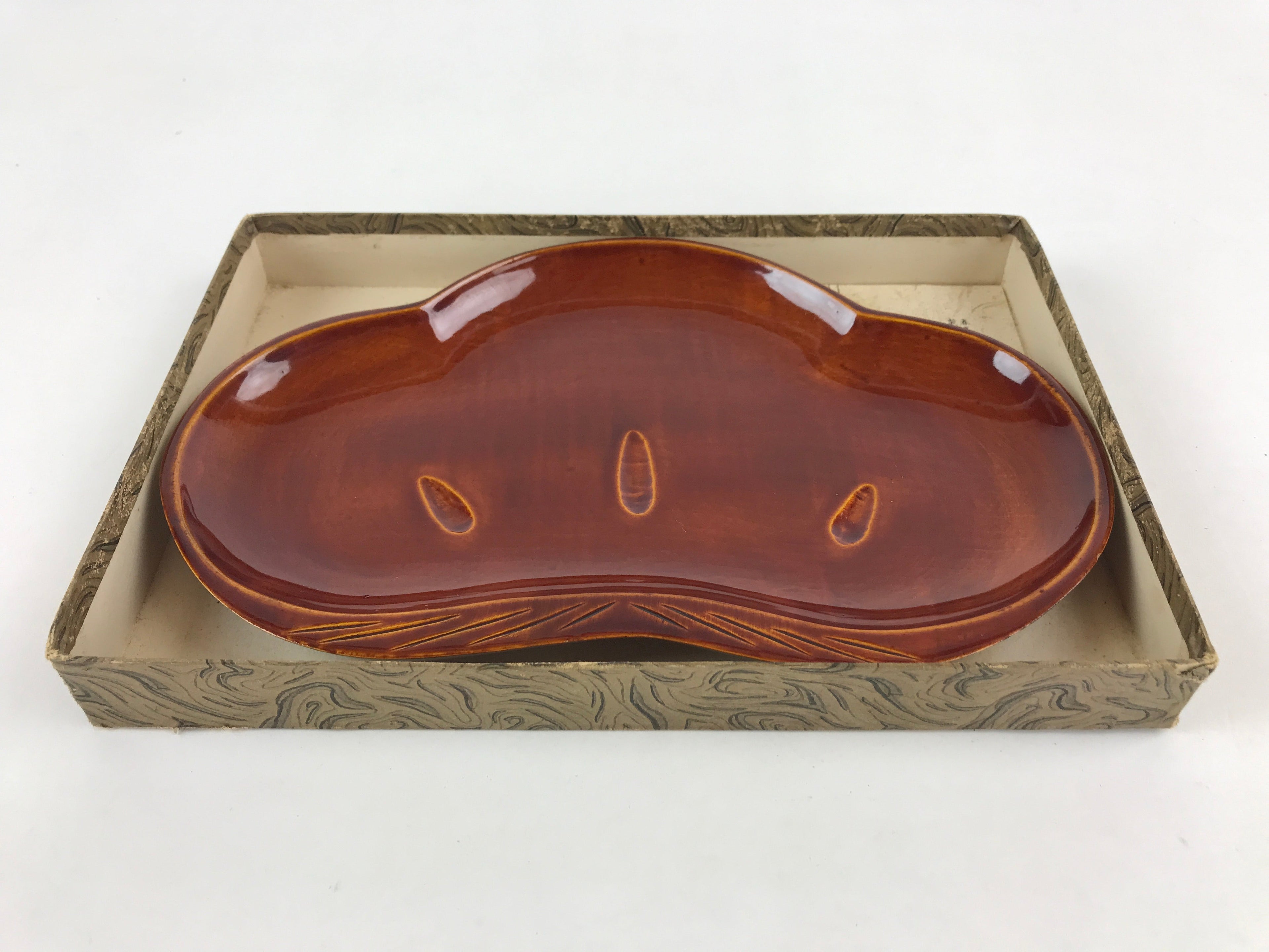 Japanese Lacquered Wooden Tray Vtg Obon Shunkei-Nuri Hida Pine Brown LWB59