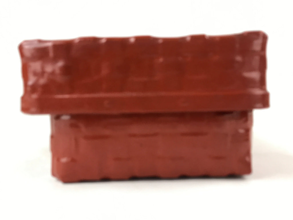 Japanese Lacquered Woven Bamboo Rantai Lidded Box Vtg Washi Paper Lined Red L116