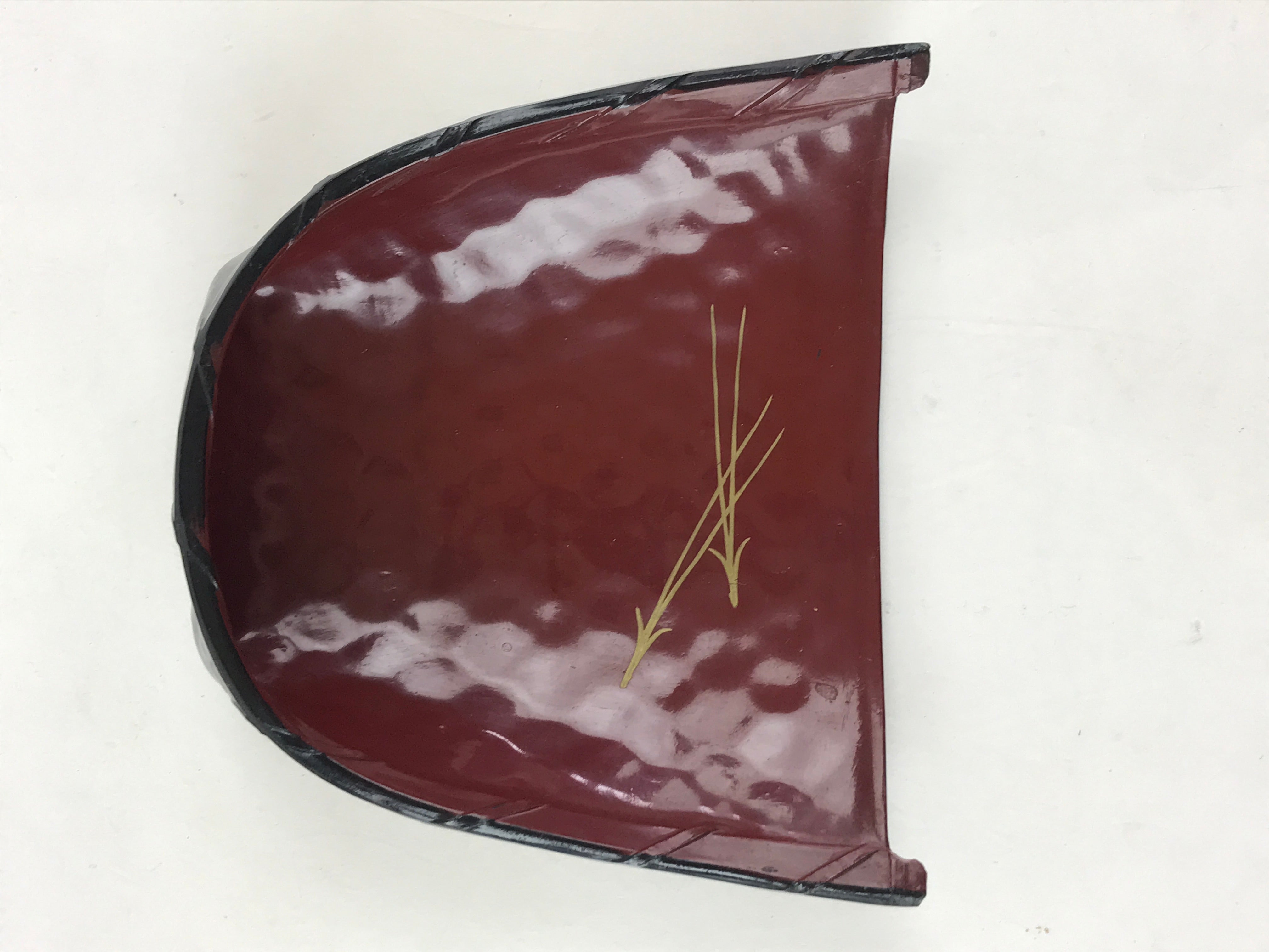 Japanese Lacquerware Bamboo Kaashiki Sencha Tea Ceremony Dustpan Red Black UR918