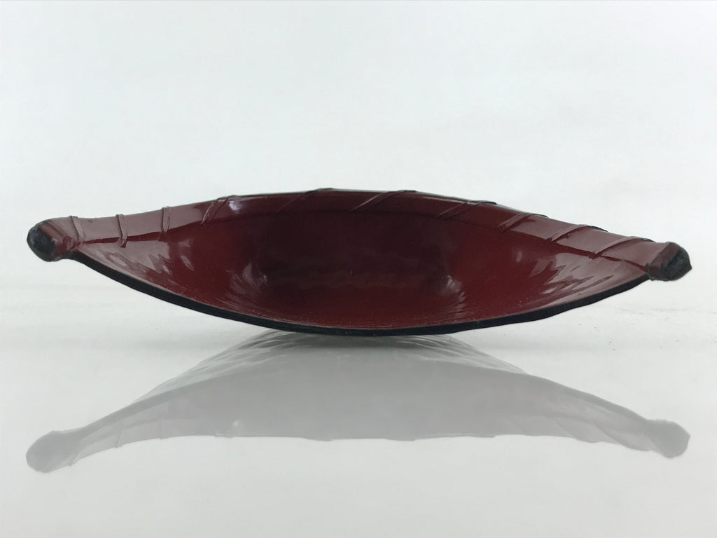 Japanese Lacquerware Bamboo Kaashiki Sencha Tea Ceremony Dustpan Red Black UR918