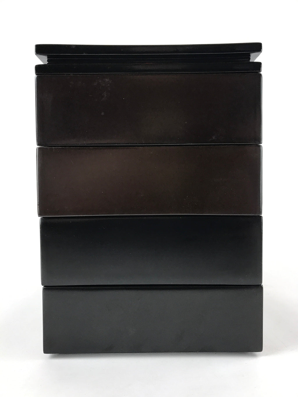 Japanese Lacquerware Bento Boxes 4 Tiers 2 Lids Vtg Wood Storage Box LWB60