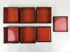 Japanese Lacquerware Bento Boxes 5 Tiers 2 Lids Vtg Wood Storage Box Makie LWB61