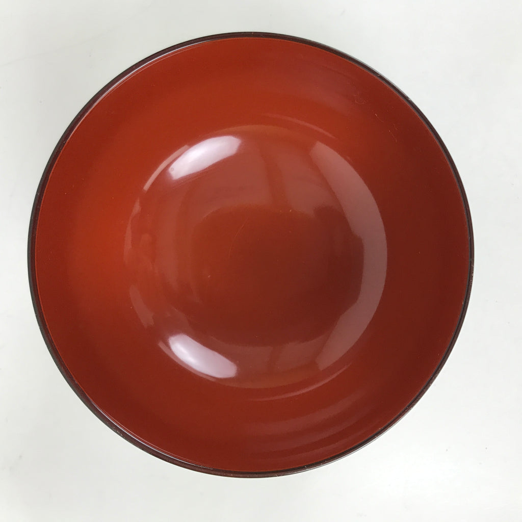 Japanese Lacquerware Bowl Vtg Aizu-Nuri Urushi Makie Red Black Owan Soup LB124