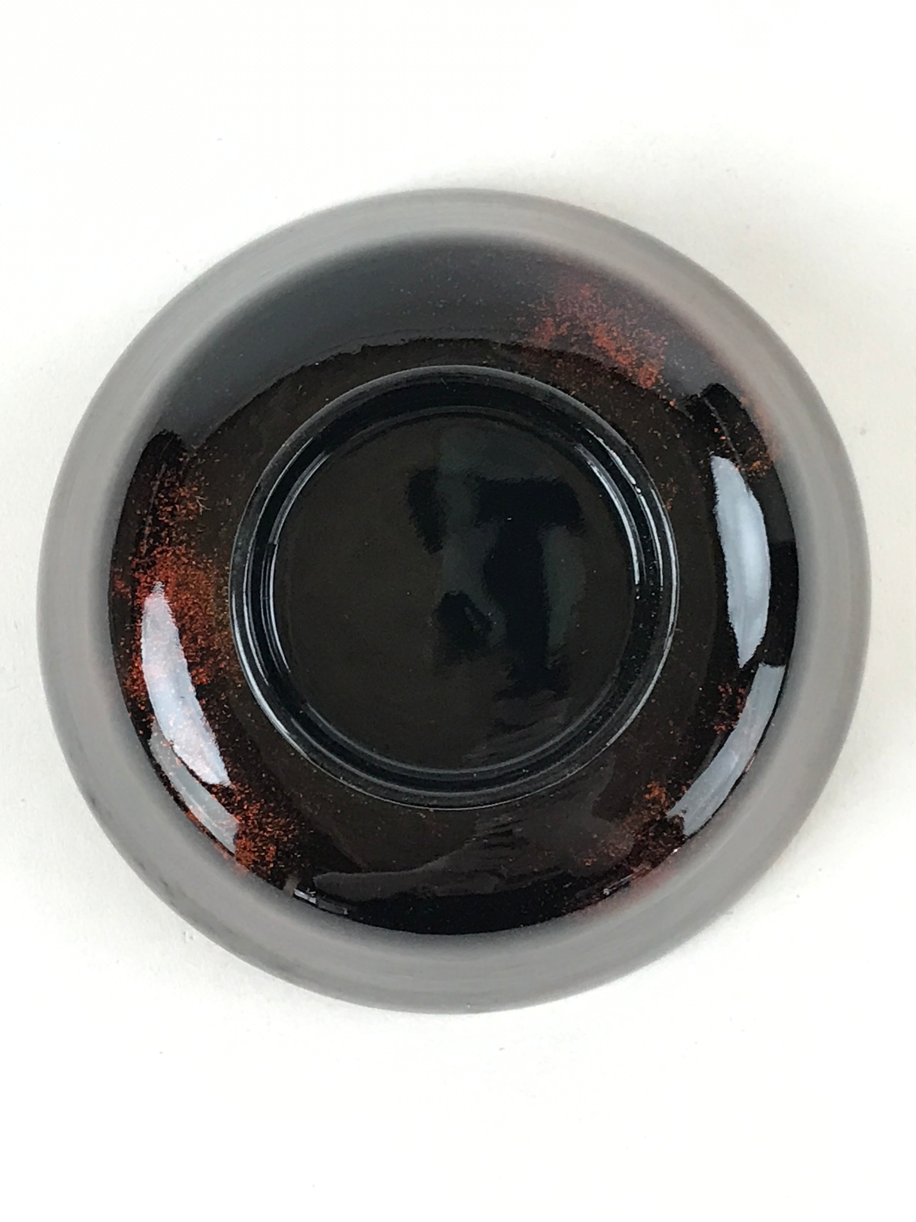 Japanese Lacquerware Lidded Bowl Nimonowan Vtg Black Orange Rice Soup LB76