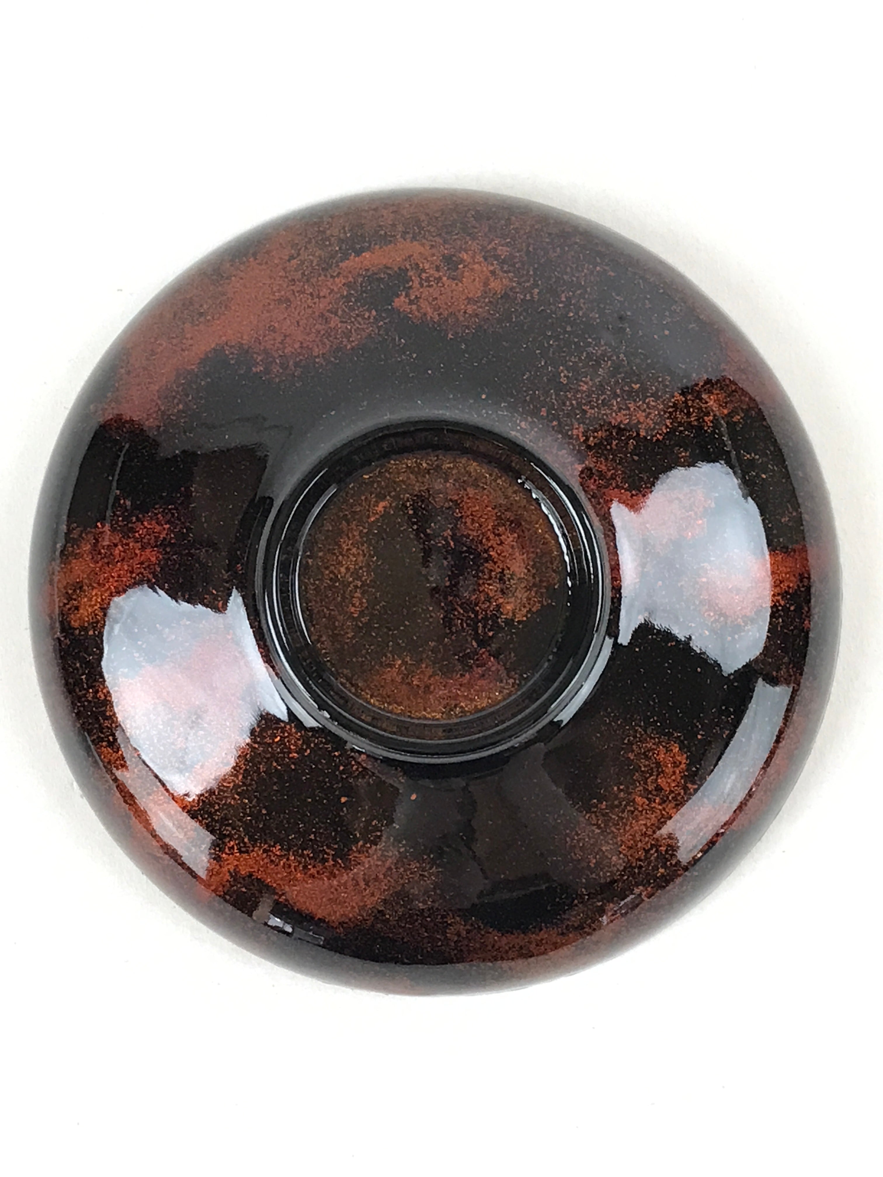 Japanese Lacquerware Lidded Bowl Nimonowan Vtg Black Orange Rice Soup LB76