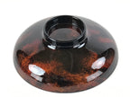Japanese Lacquerware Lidded Bowl Nimonowan Vtg Black Orange Rice Soup LB76